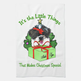 Paño De Cocina Navidades de Shih Tzu