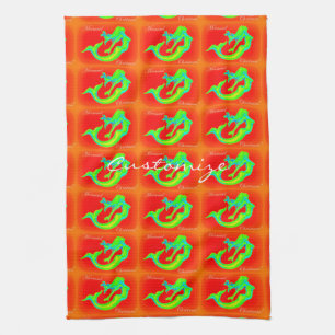 Paño De Cocina navidades de sirena alegres rojos/verdes