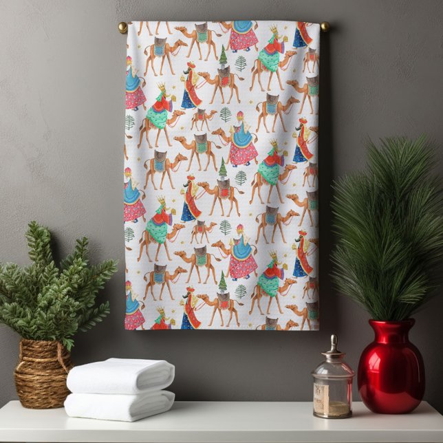 Paño De Cocina Navidades de Tres Sabios (Cute Three Wise Men Christmas Towel
)