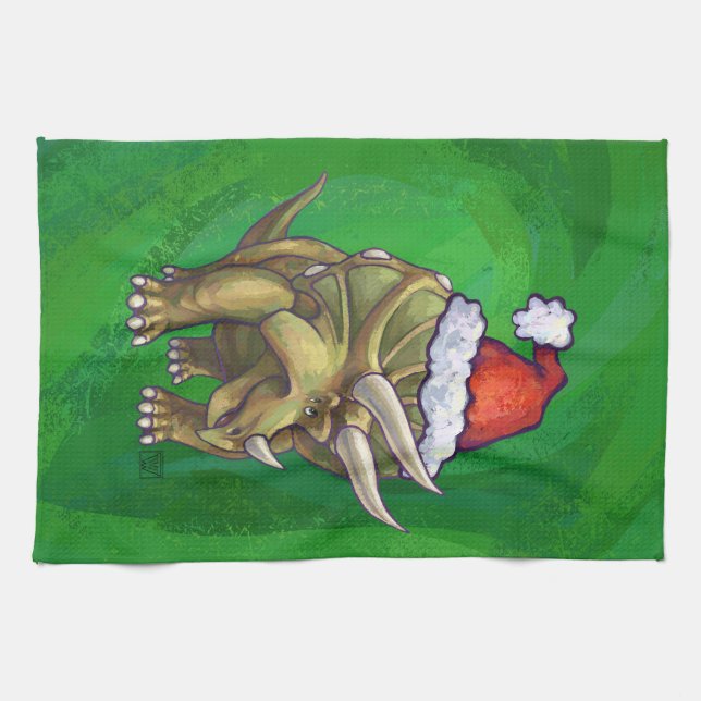 Paño De Cocina Navidades de Triceratops Green (Horizontal)