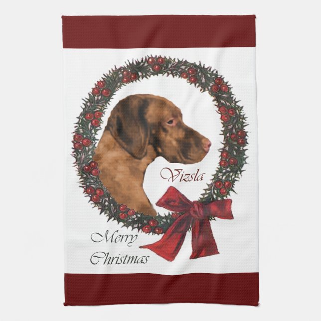 Paño De Cocina Navidades de Vizsla (Vertical)