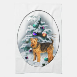 Paño De Cocina Navidades de Welsh Terrier