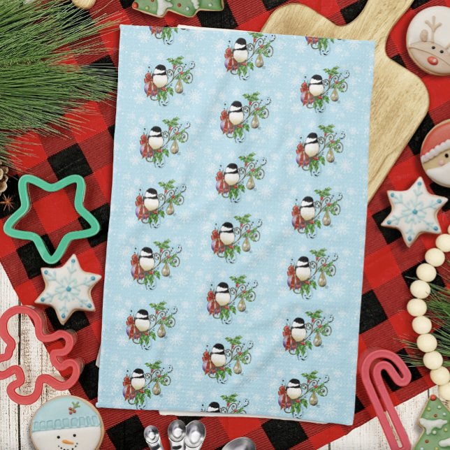 Paño De Cocina Navidades de Winter Chickadee (Subido por el creador)