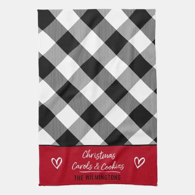 Paño De Cocina Navidades del corazón de búfalo rociados villancic (Vertical)