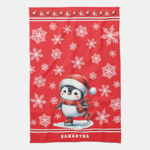 Paño De Cocina Navidades del Personalizado Rojo Festividad del Pa