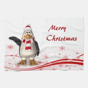 Paño De Cocina Navidades del personalizado Santa Claus Penguin
