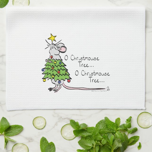 Paño De Cocina Navidades divertidos adornan el Personalizado del  (Doblado)