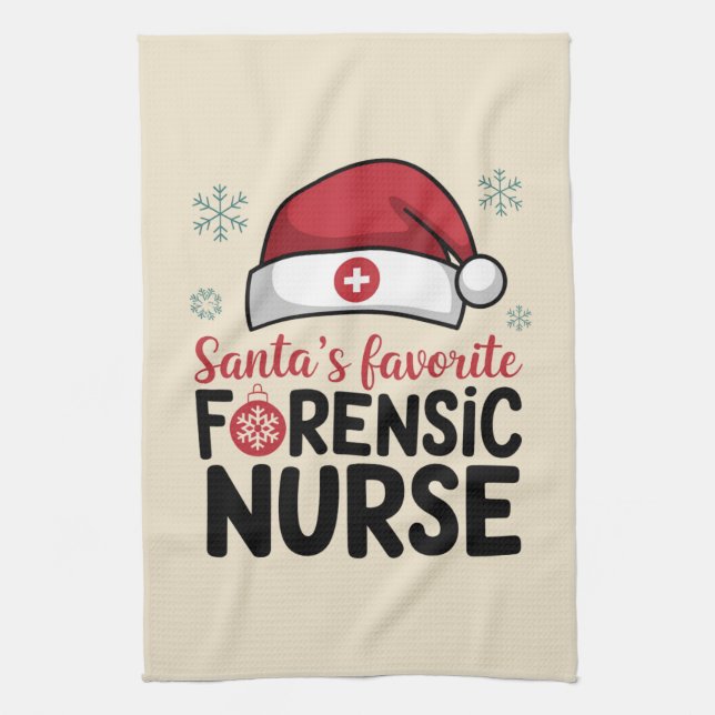 Paño De Cocina Navidades divertidos de enfermeras forenses favori (Vertical)