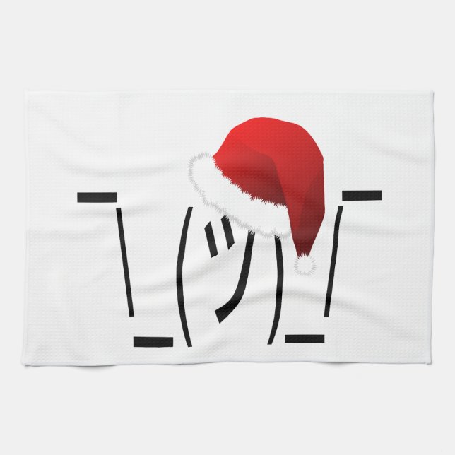 Paño De Cocina navidades encogiéndose de emoji (Horizontal)