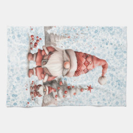 Paño De Cocina Navidades escandinavos Gnome Red Berries