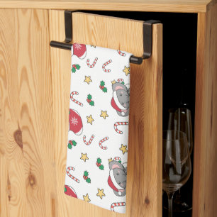 Paño De Cocina Navidades eslovacos Nieve Animales de invierno Slo