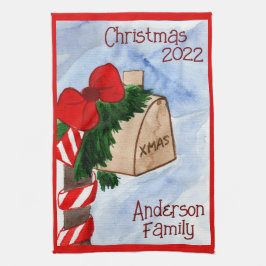 Paño De Cocina Navidades Familia Candy Cane Greenery