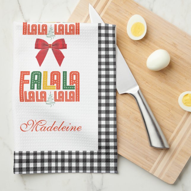 Paño De Cocina Navidades familiares Karaoke Carols Choir Group (Doblado Cuarto)