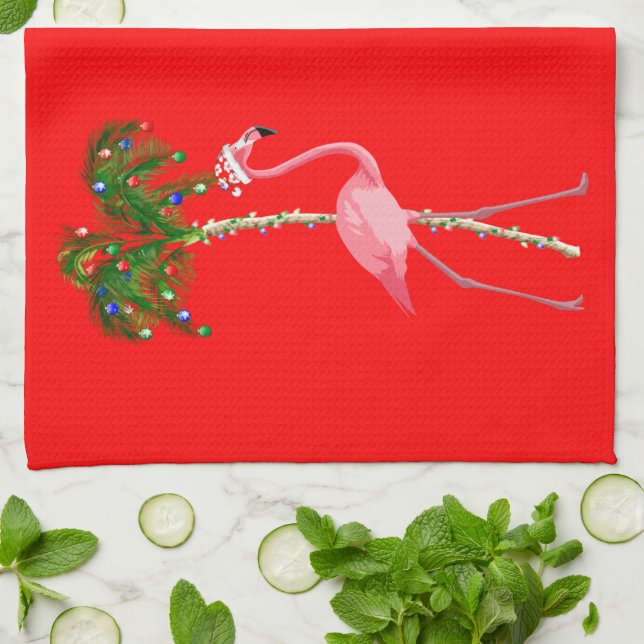 Paño De Cocina Navidades Flamingo (Doblado)