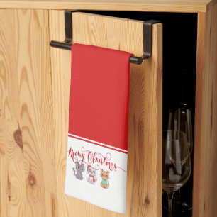 Paño De Cocina Navidades gatos