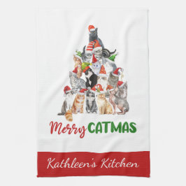 Paño De Cocina Navidades gatos divertidos y personalizados de Mer