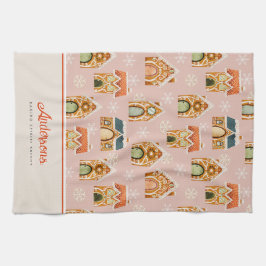 Paño De Cocina Navidades Gingerbread House Cookie Pink