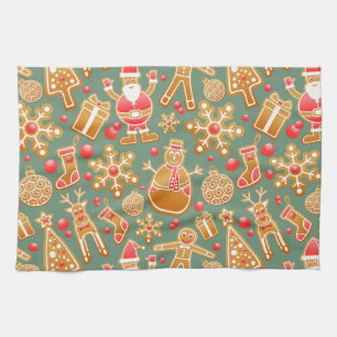 Paño De Cocina navidades gingerbread santa