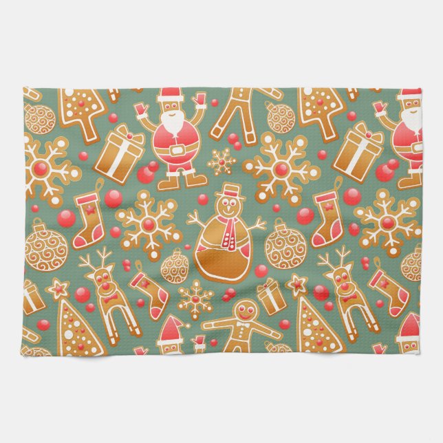 Paño De Cocina navidades gingerbread santa (Horizontal)