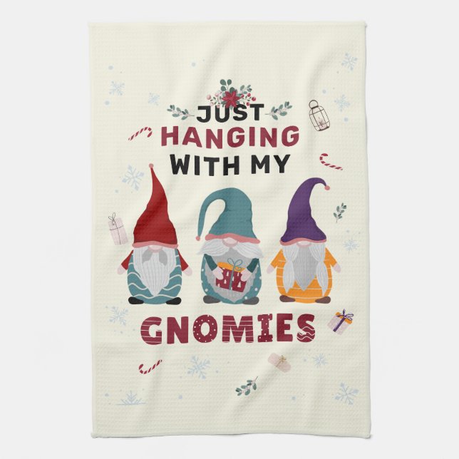 Paño De Cocina Navidades Gnome Family Cute Colgar Gnomies (Vertical)
