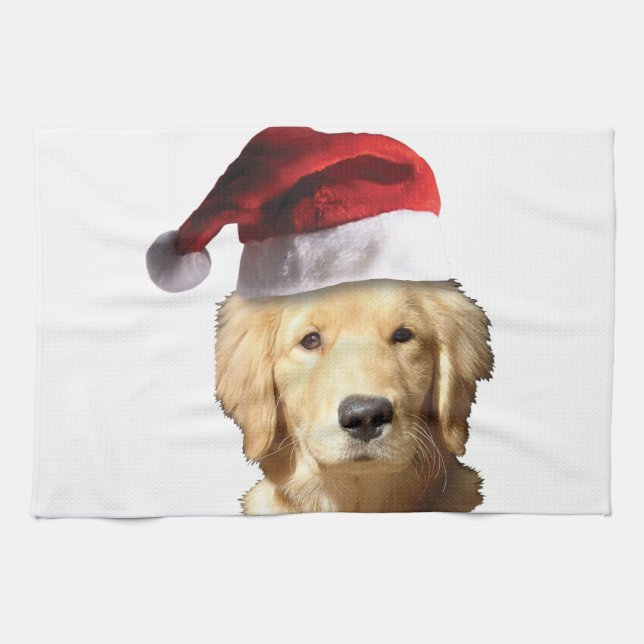 Paño De Cocina Navidades Golden Retriever (Horizontal)