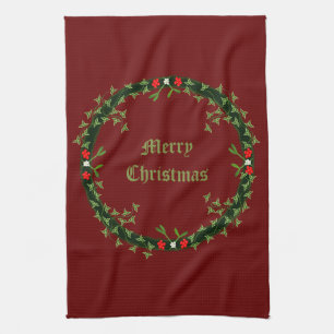 Paño De Cocina Navidades góticos Personalizado Wreath
