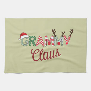 Paño De Cocina Navidades Grammy Claus Regalo de abuela Navidad