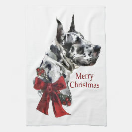 Paño De Cocina Navidades Harlequin Great Dane