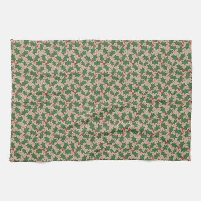 Paño De Cocina Navidades Holly Tea Towel (Horizontal)