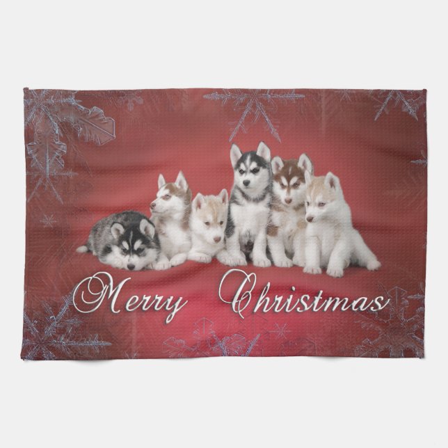 Paño De Cocina Navidades Husky (Horizontal)
