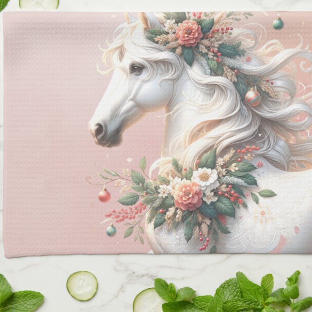 Paño De Cocina Navidades mágicos caballo de Año Nuevo (Enjoy this Festive Christmas design! )