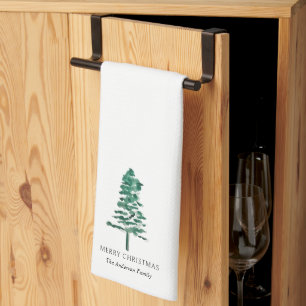 Paño De Cocina Navidades modernos de la pina acuarela