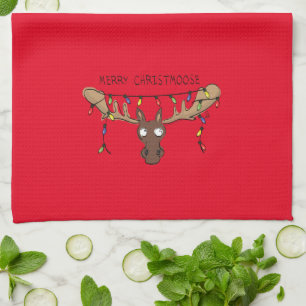 Paño De Cocina Navidades Moose, un animal festivo gracioso