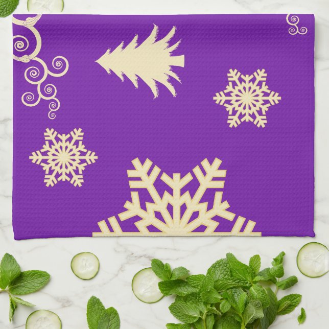Paño De Cocina Navidades morados (Doblado)
