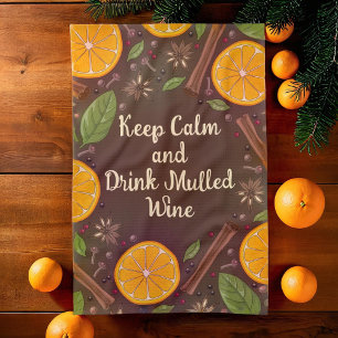 Paño De Cocina Navidades murieron vino marrón picante