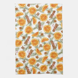 Paño De Cocina Navidades Naranjas de especias canela y anís