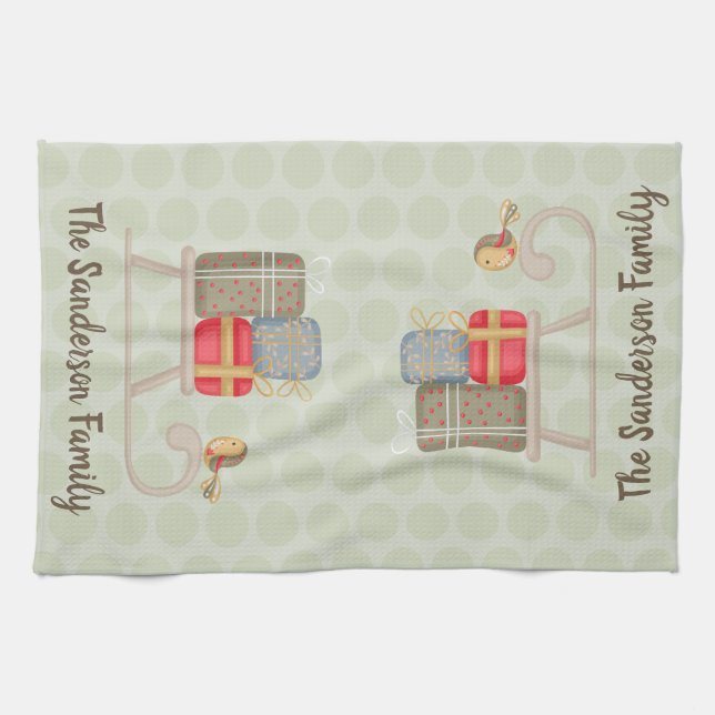 Paño De Cocina Navidades nórdicos personalizados divertidos (Horizontal)