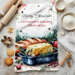 Paño De Cocina Navidades Pan y Mantequilla personalizado<br><div class="desc">Añada un toque festivo a su cocina esta temporada de vacaciones con esta encantadora toalla de cocina personalizada con un diseño rústico de pan y mantequilla a las hierbas. Perfecto para reuniones de vacaciones o como un regalo de Navidad, esta toalla aporta calor y alegría de vacaciones a la decoración...</div>