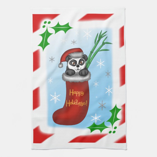 Paño De Cocina Navidades Panda (Vertical)