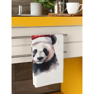 Paño De Cocina Navidades Panda, personalizable