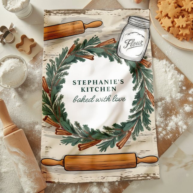 Paño De Cocina Navidades personalizados de Rústico Rolling Pin Wr (Subido por el creador)