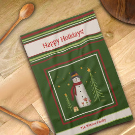 Paño De Cocina Navidades personalizados de Snowman