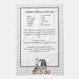 Paño De Cocina Navidades personalizados Receta Keepsake Watercolo