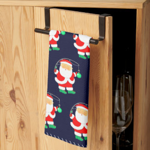 Paño De Cocina Navidades pescando divertidos