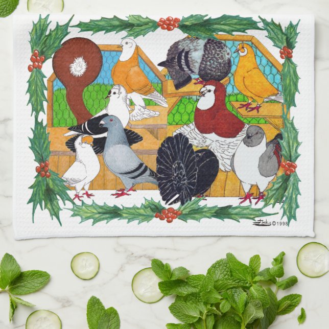 Paño De Cocina Navidades Pigeons (Doblado)