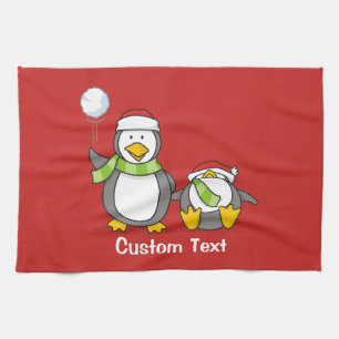 Paño De Cocina Navidades Pingüinos Snowballing