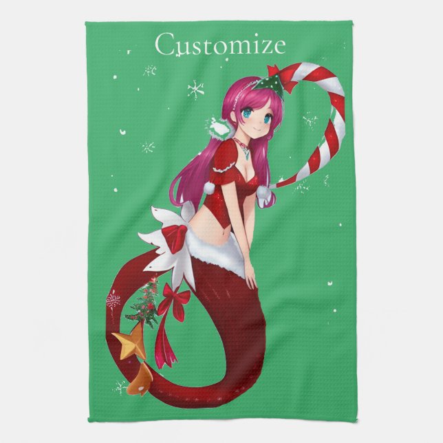 Paño De Cocina Navidades Pixie Mermaid Thunder_Cove (Vertical)