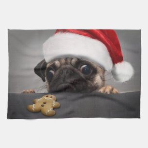 Paño De Cocina Navidades Pug