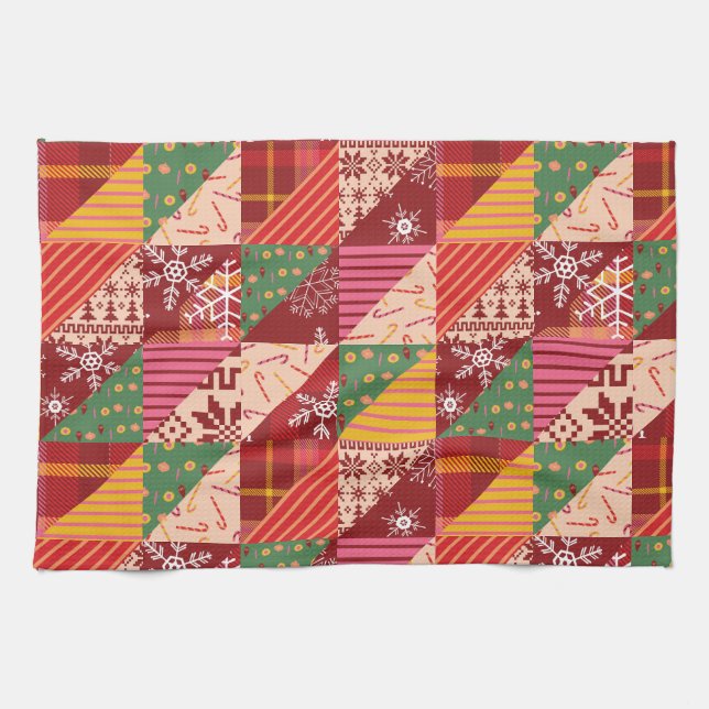 Paño De Cocina Navidades Quilt (Horizontal)