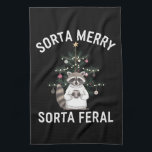 Paño De Cocina Navidades Raccoon Sorta Merry Sorta Feral Xmas<br><div class="desc">Navidades Raccoon Sorta Merry Sorta Feral Xmas</div>
